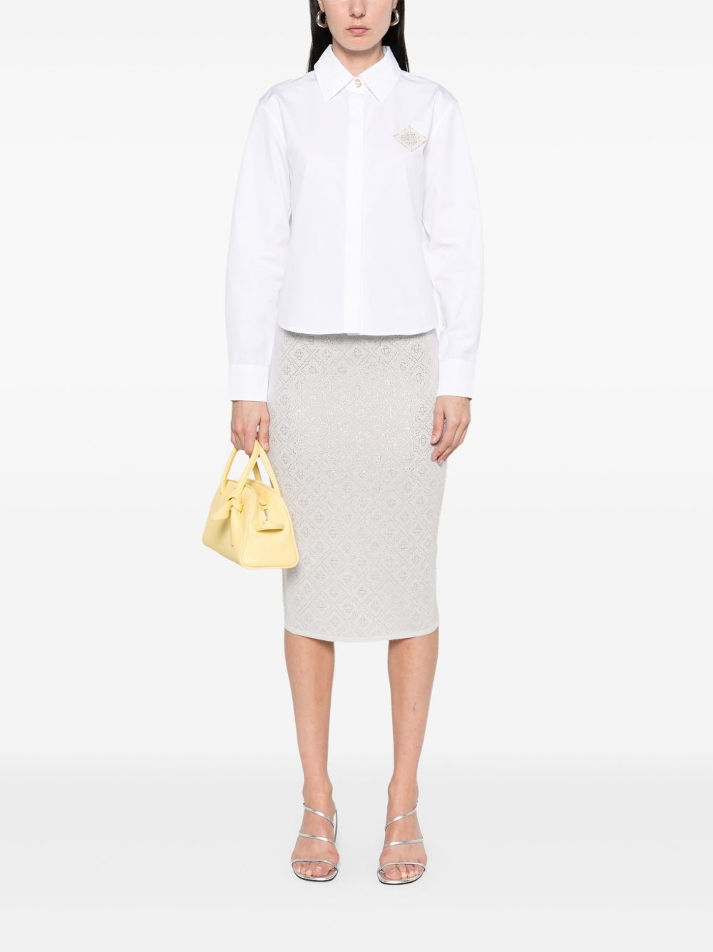 monogram-embroidered shirt - 2