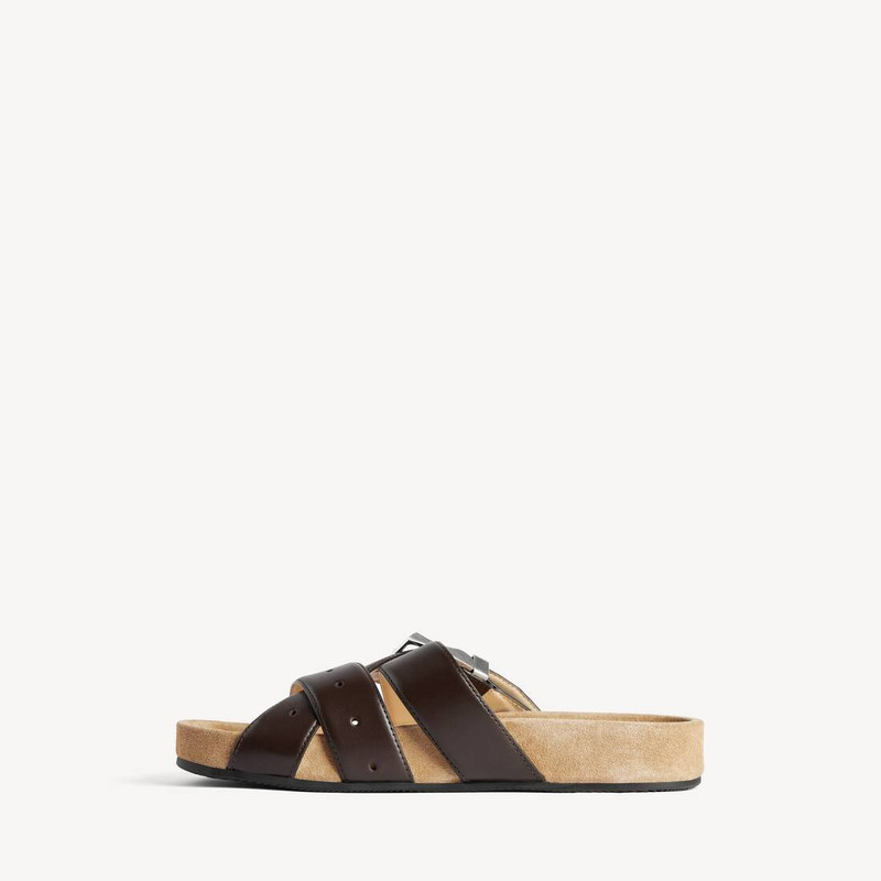 BALENCIAGA Men's Belt Mule in Moka outlook