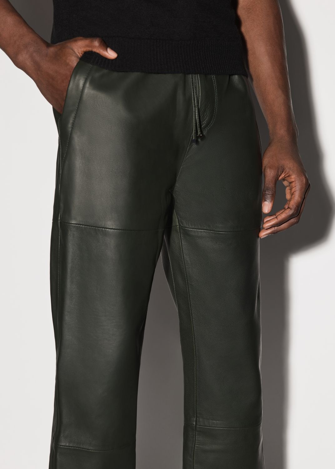 LEATHER JOGGER - 5