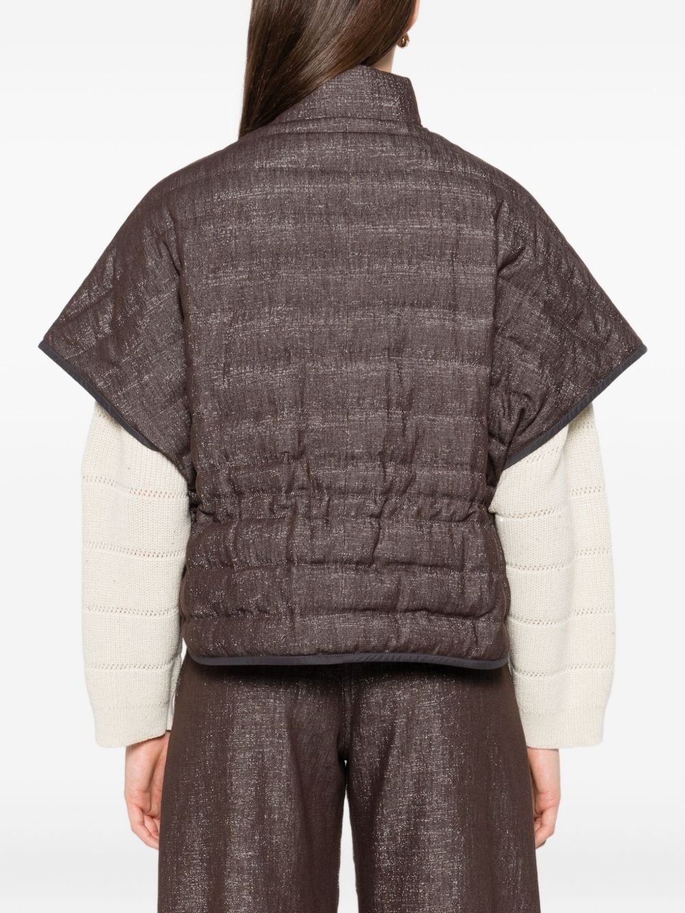 quilted zip-front jacket - 4