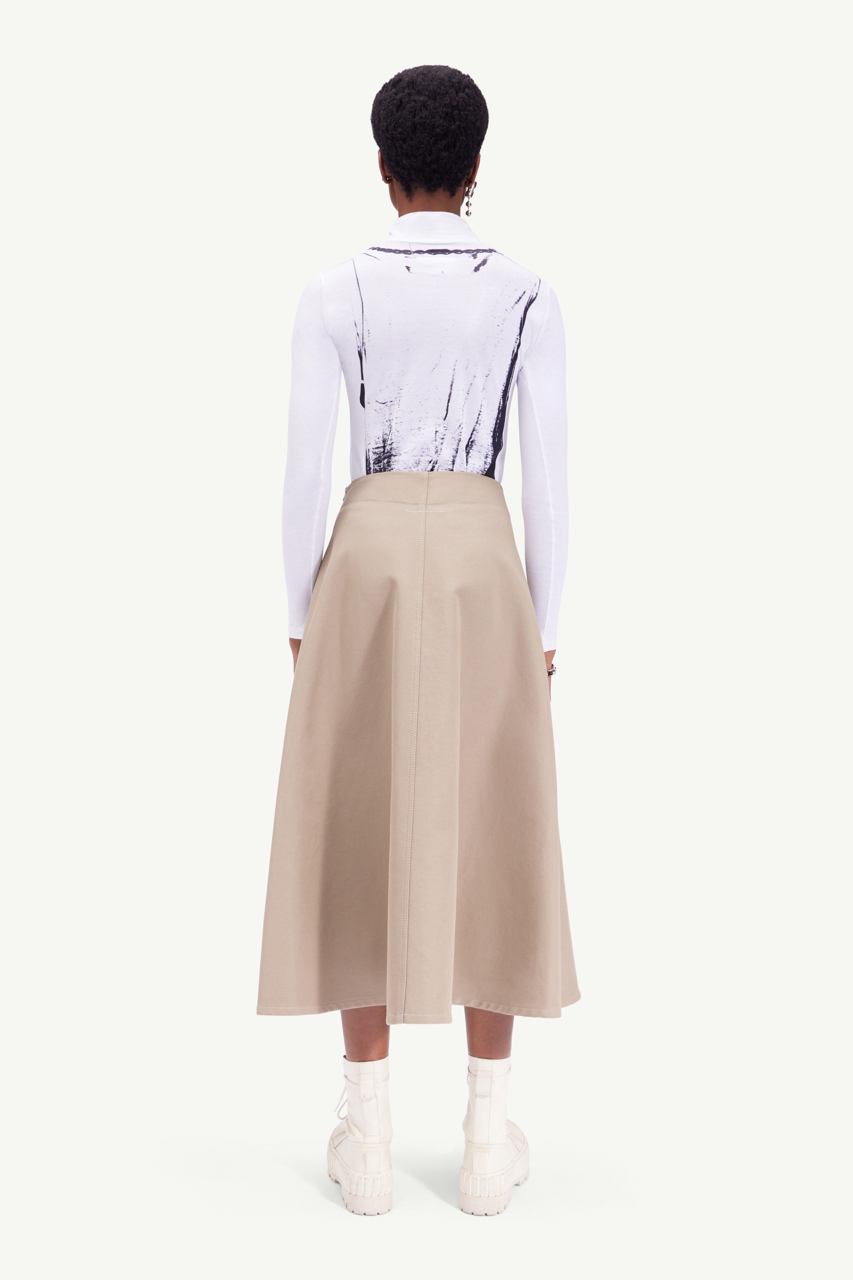 Cotton Midi skirt - 4