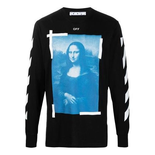 Off-White Mona Lisa Long-Sleeve T-Shirt 'Black' OMAB001R21JER0021001 - 1
