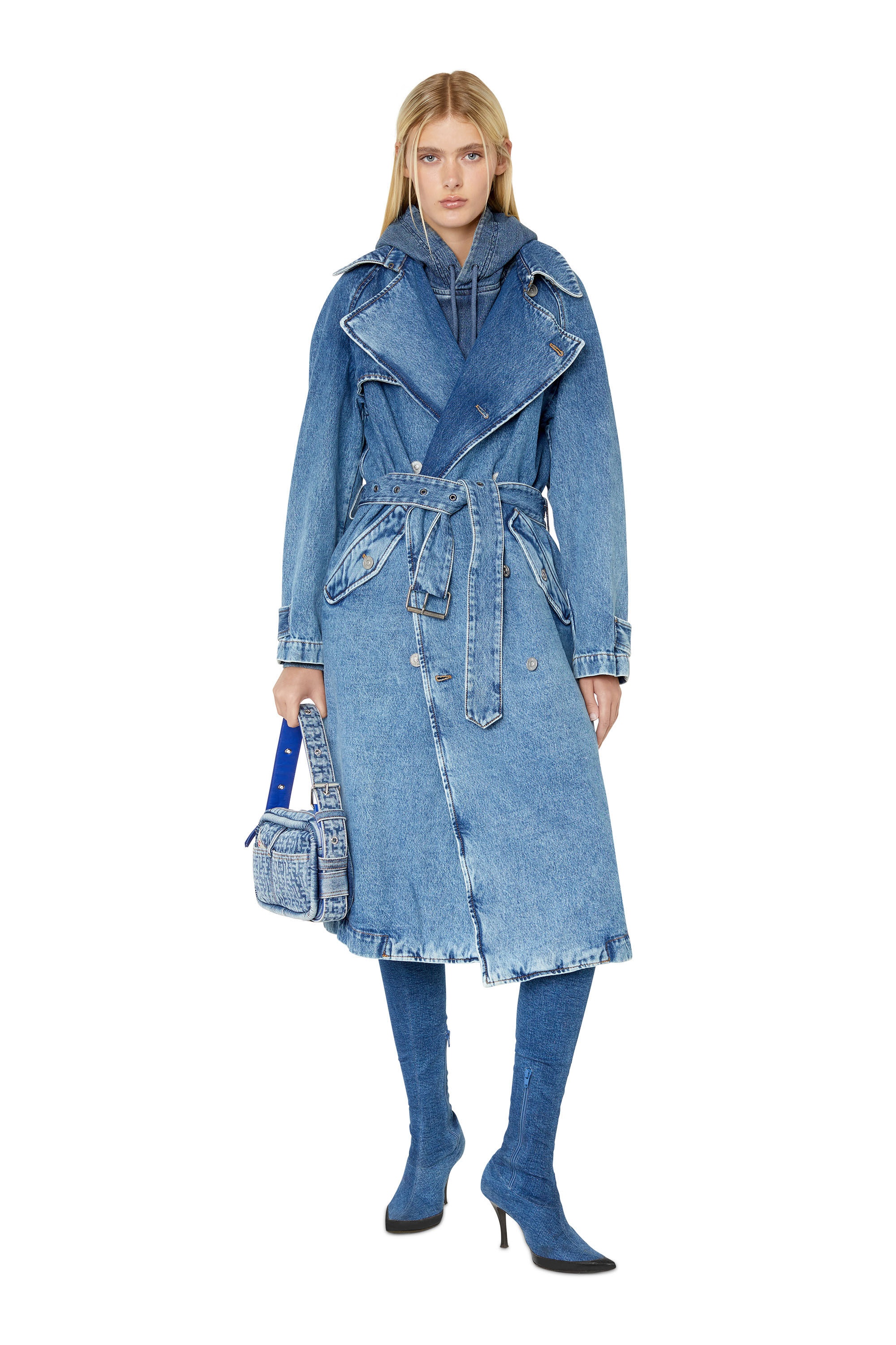 D-DELIRIOUS DOUBLE BREASTED TRENCH COAT - 6