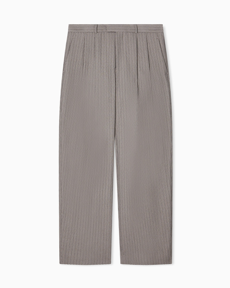 TROUSERS IN 3D-EFFECT MICRO-PATTERN FABRIC 1