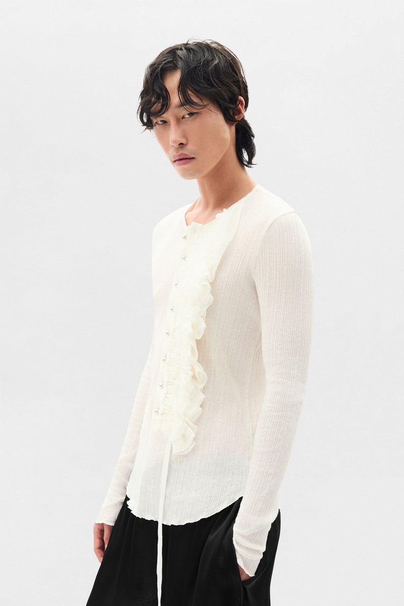 Ann Demeulemeester Maris Long Sleeves Serafino Top outlook