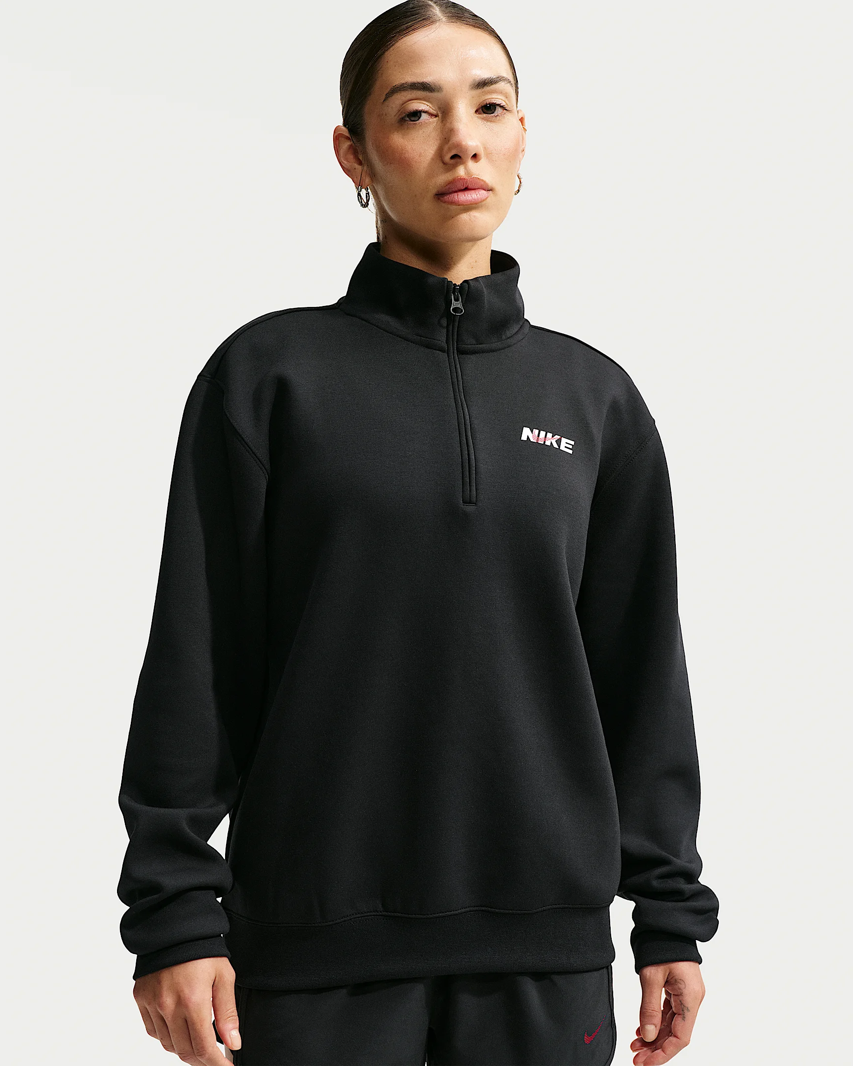 Nike Studio Fleece Sport Women's Dri-FIT 1/4-Zip Top - 1