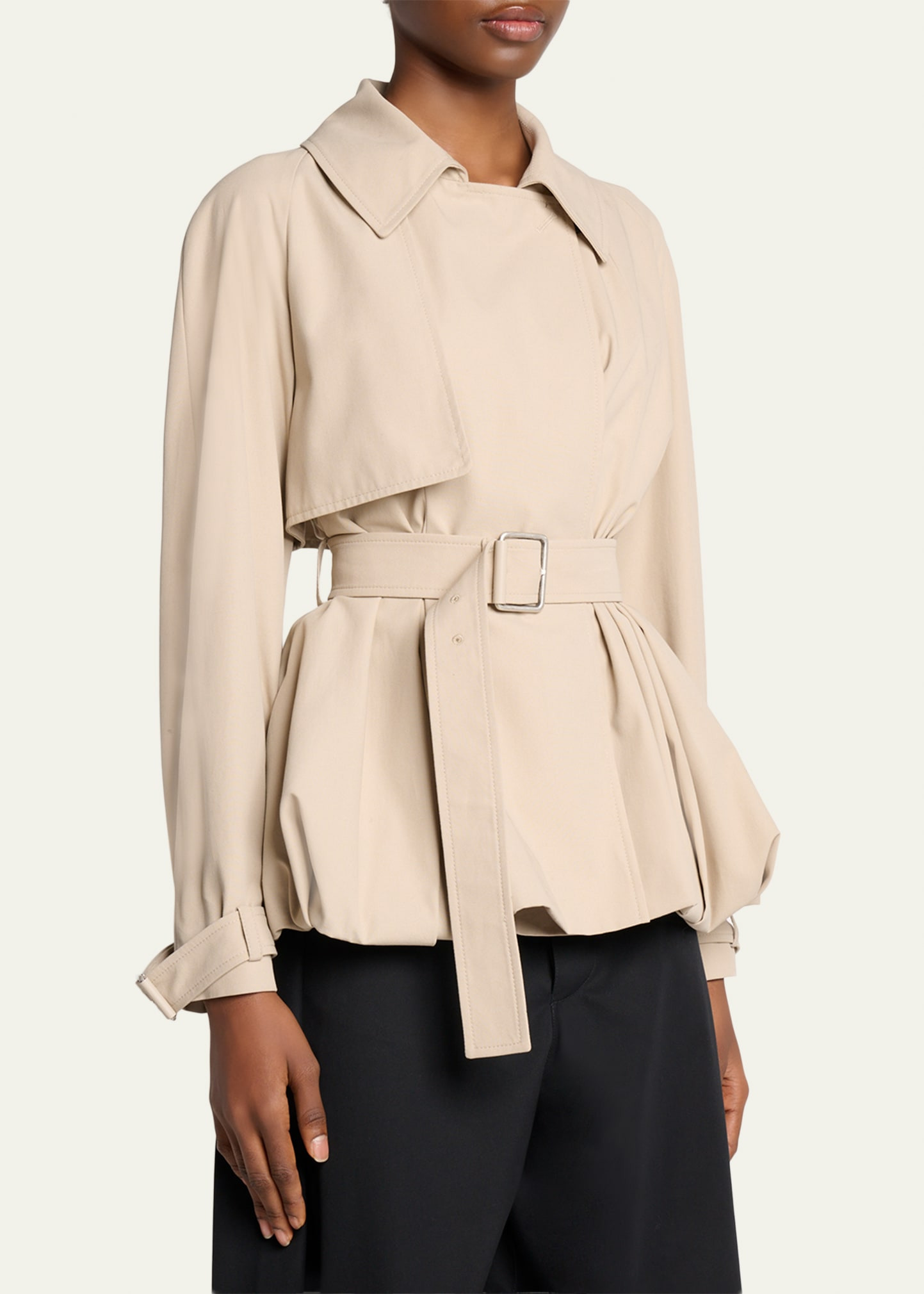 Belted Bubble Trench Jacket - 4