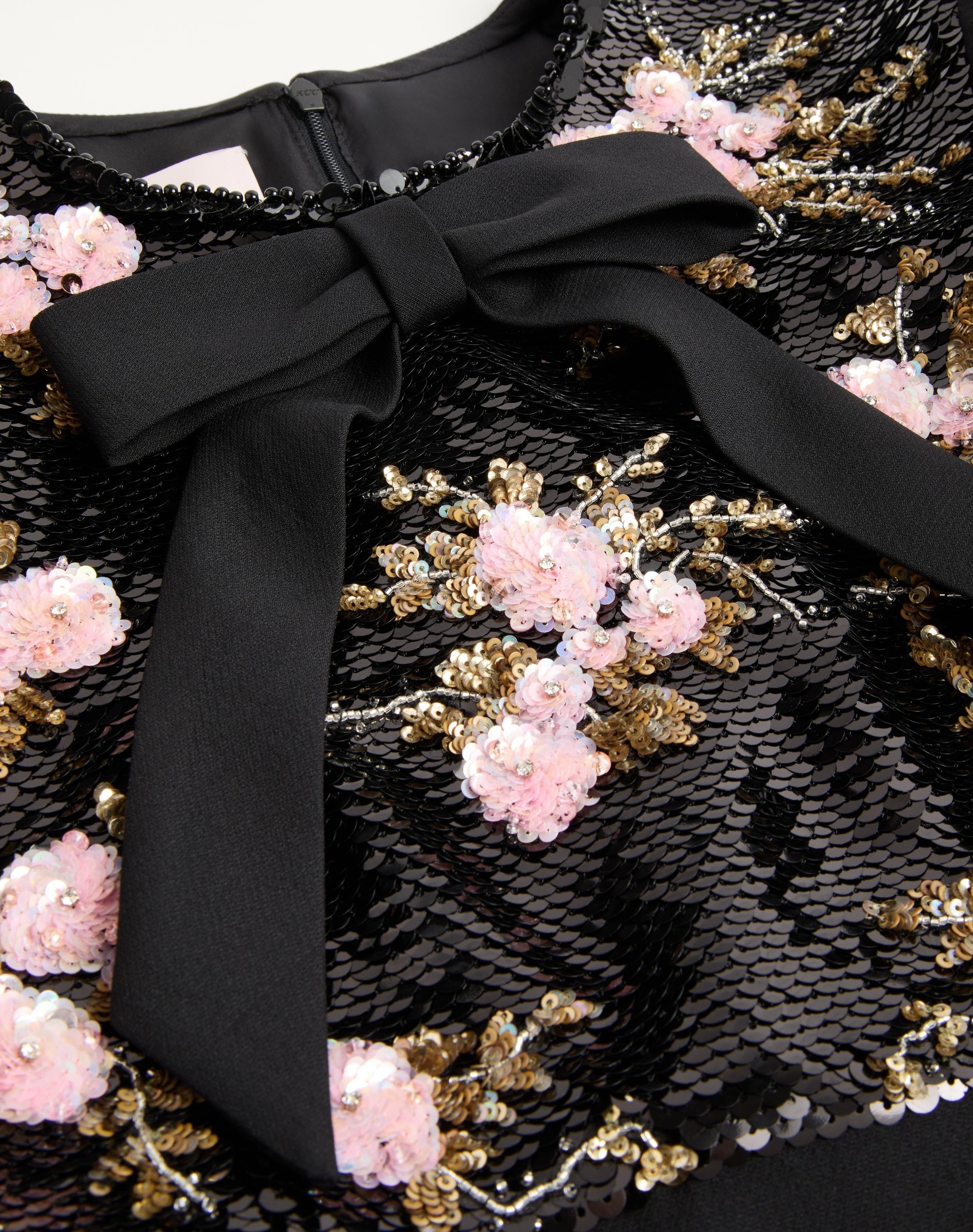 EMBROIDERED CREPE COUTURE SHORT DRESS - 7
