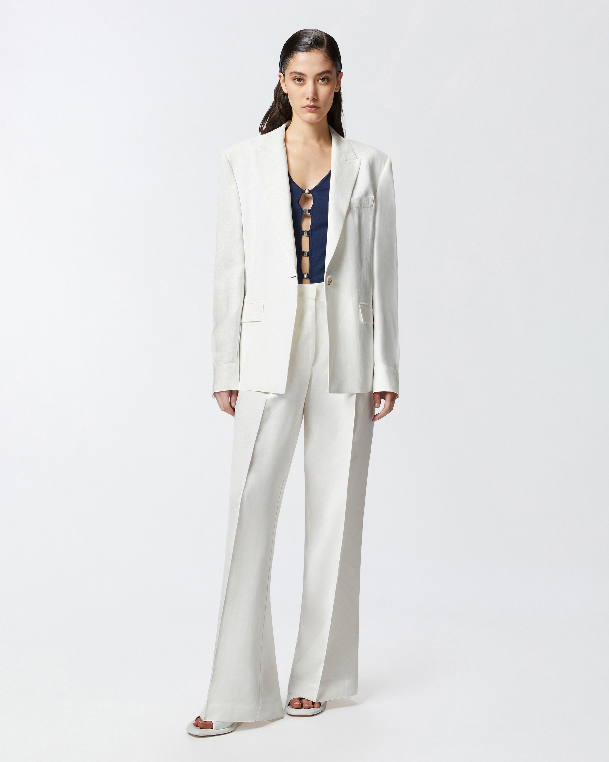 ジャケット Pinko UMBRELLA SINGLE-BREASTED BLAZER WITH BACK STRAP PINKO SINGLE-BREASTED BLAZER WITH BACK STRAP | REVERSIBLE