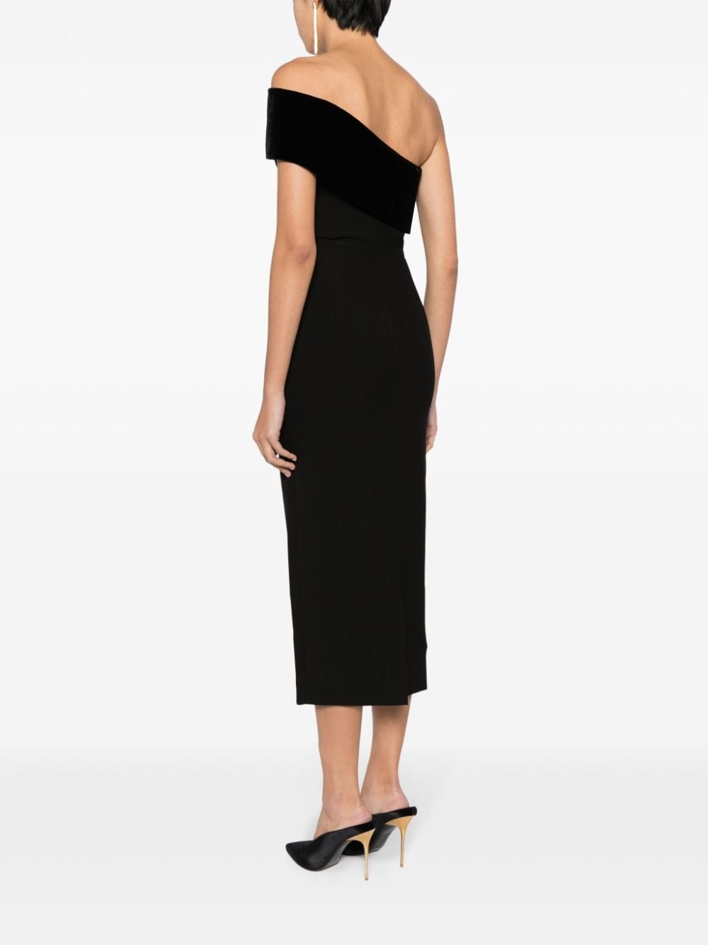 asymmetric cady midi dress - 5