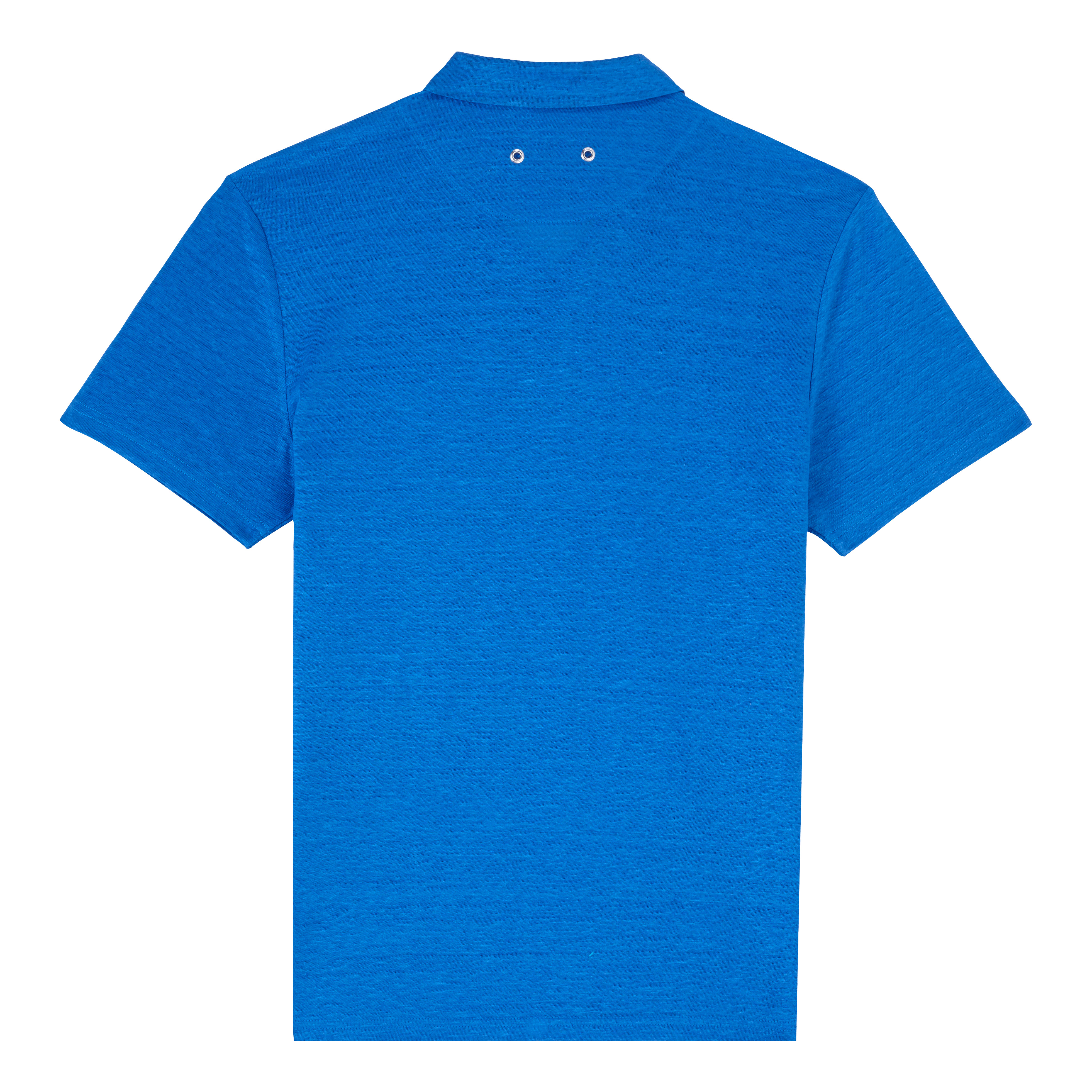 Men Linen Jersey Polo Solid - 2