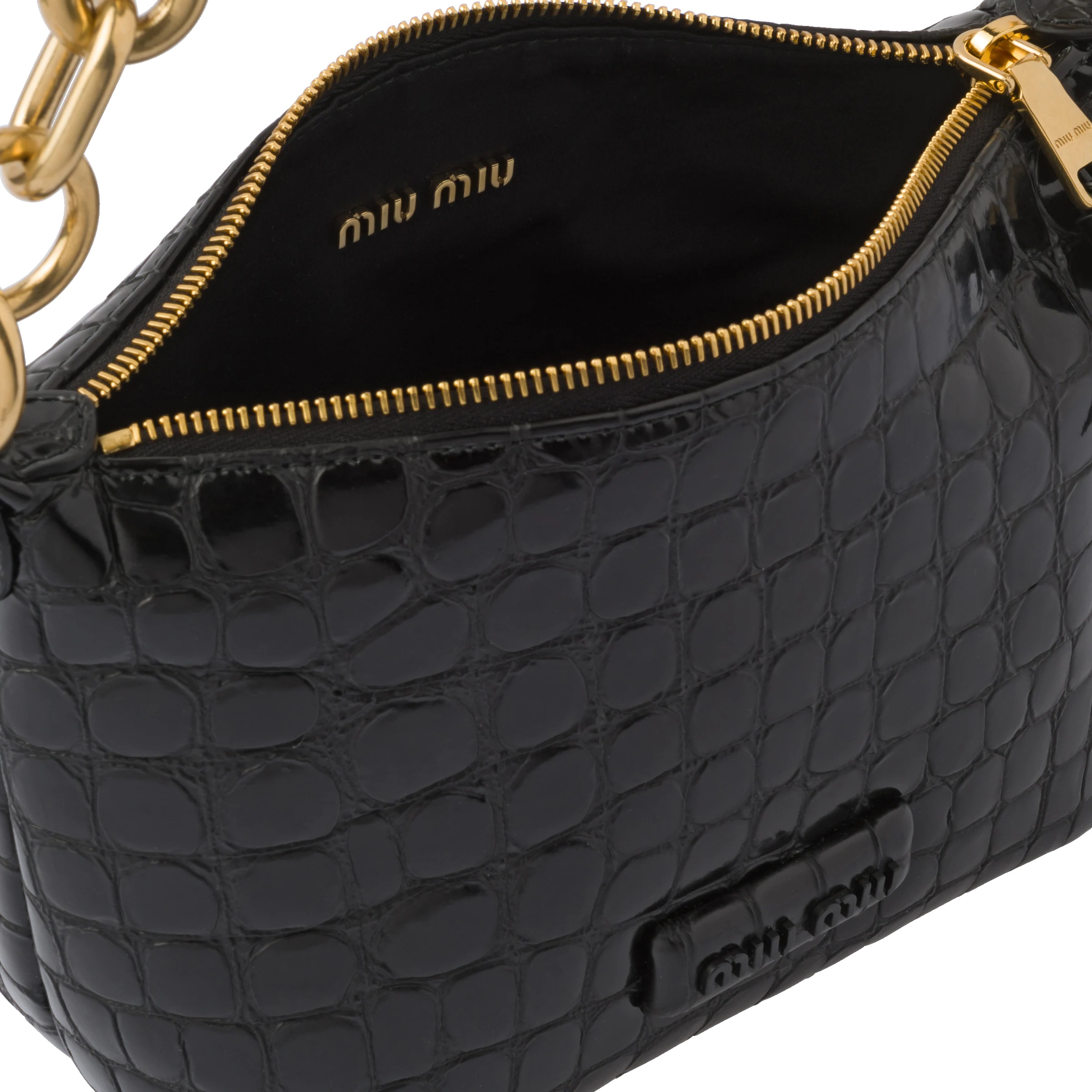 Miu Spirit croco-print leather bag - 7