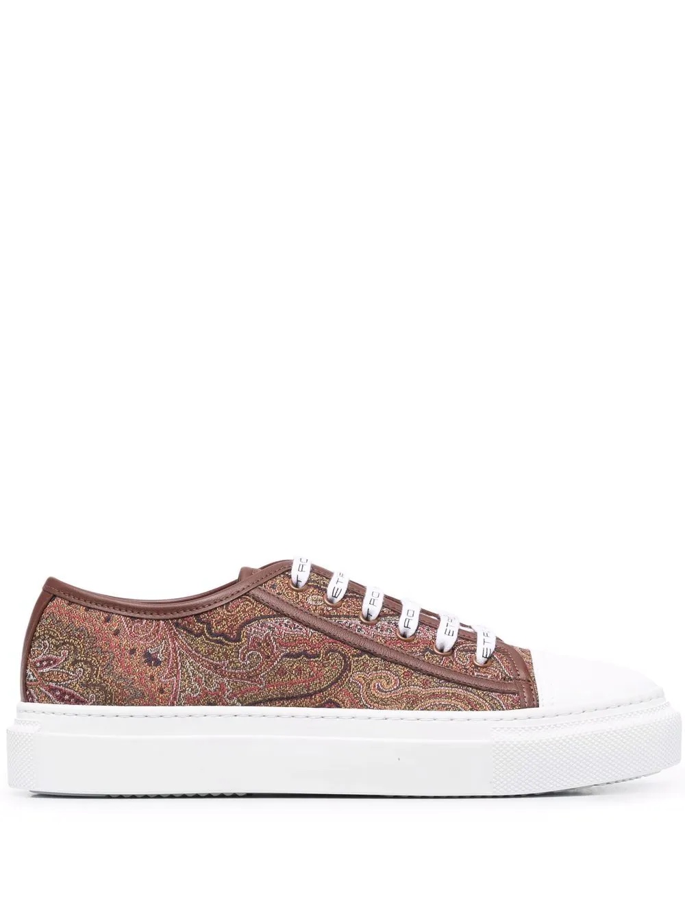 paisley print low-top sneakers - 1