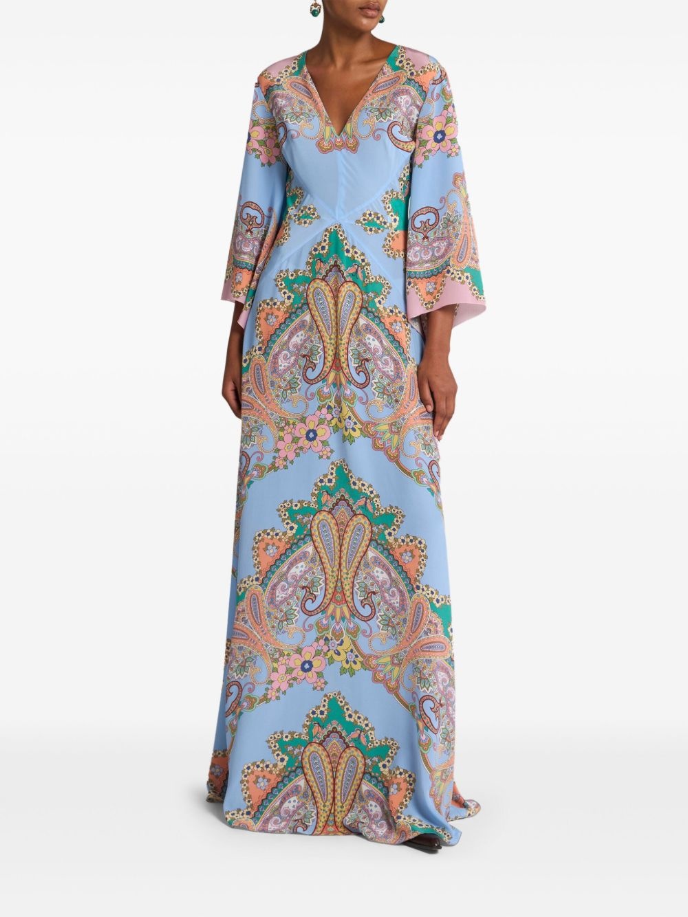 paisley-print maxi dress - 2