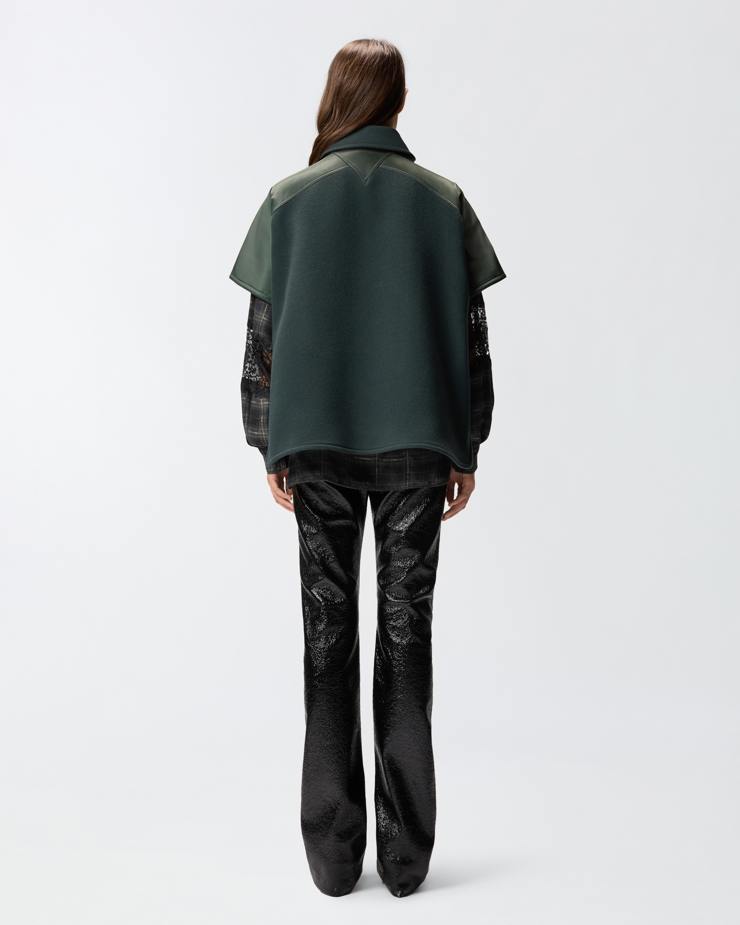 CLOTH CAPE WITH HIGH NECK - 4