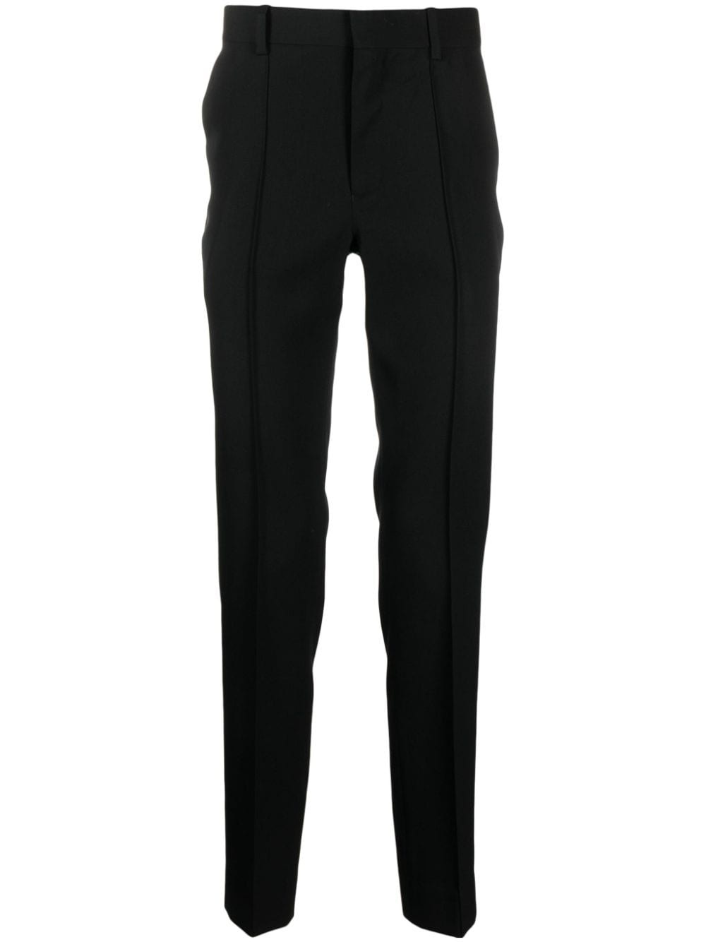 slim-cut wool trousers - 1