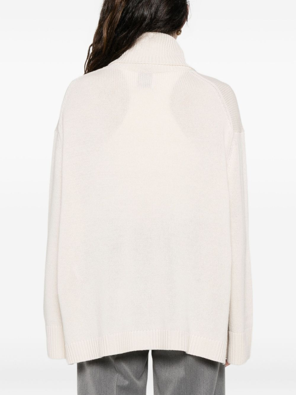 turtleneck ribbed sweater - 4