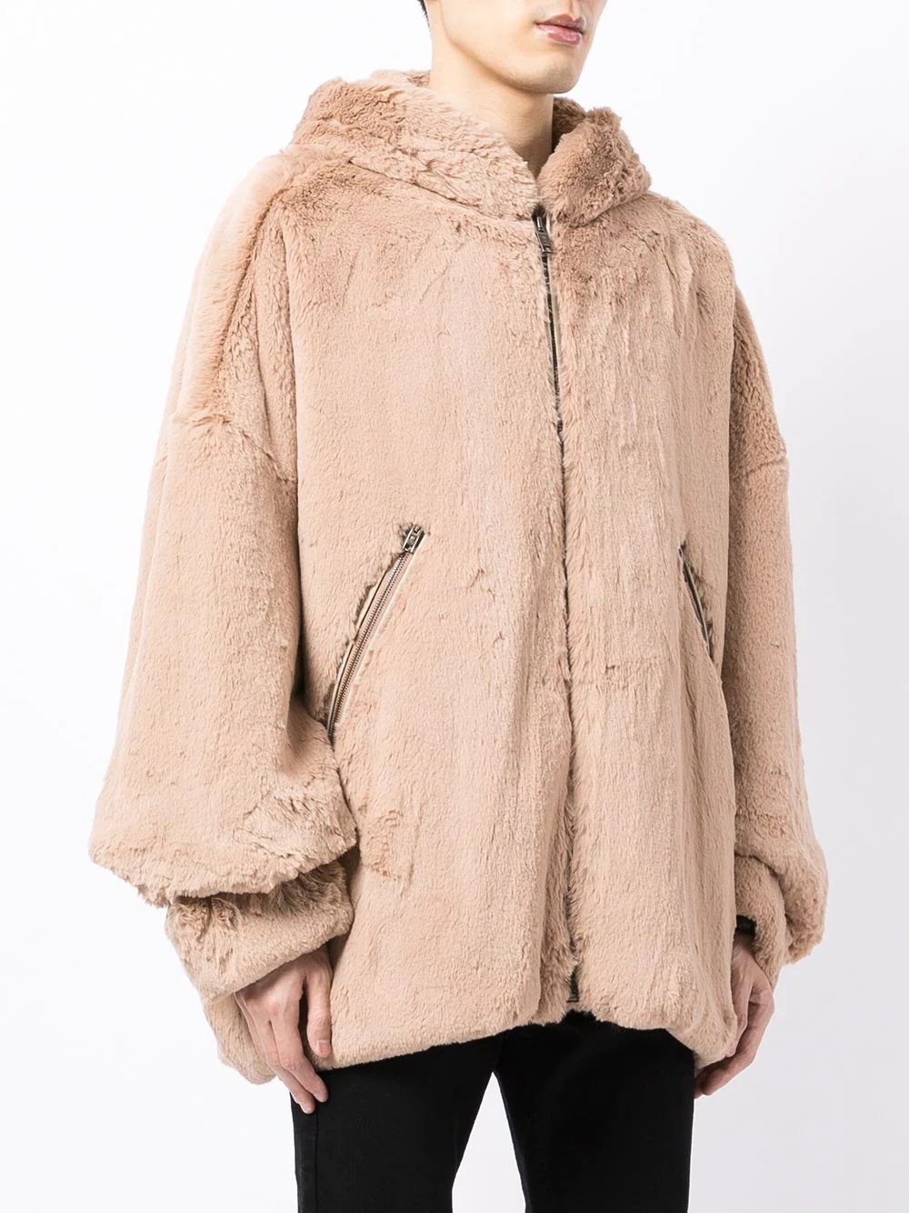 shearling zip jacket - 4