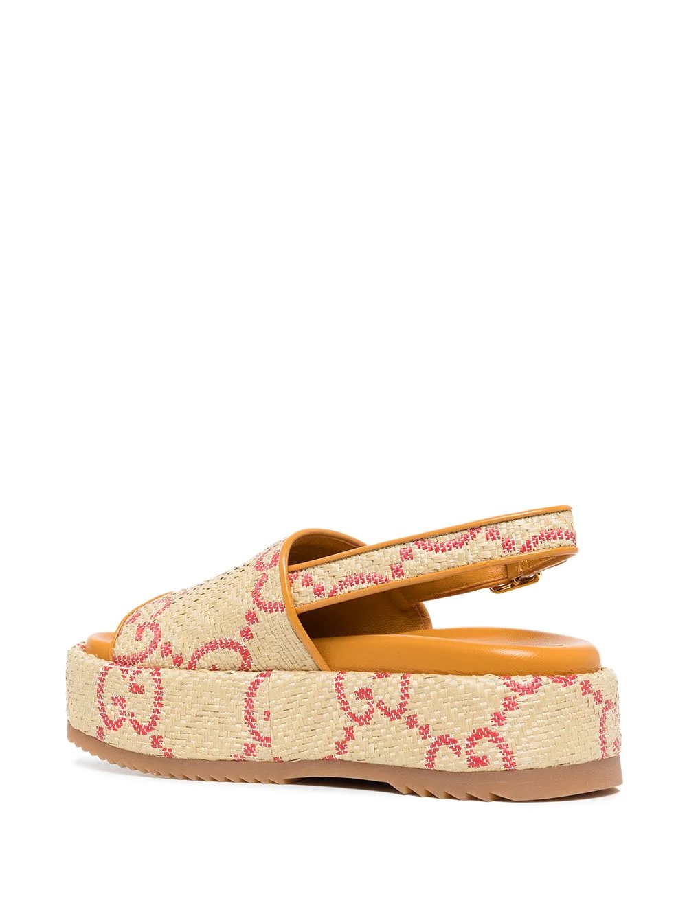 GG-print slingback sandals - 3