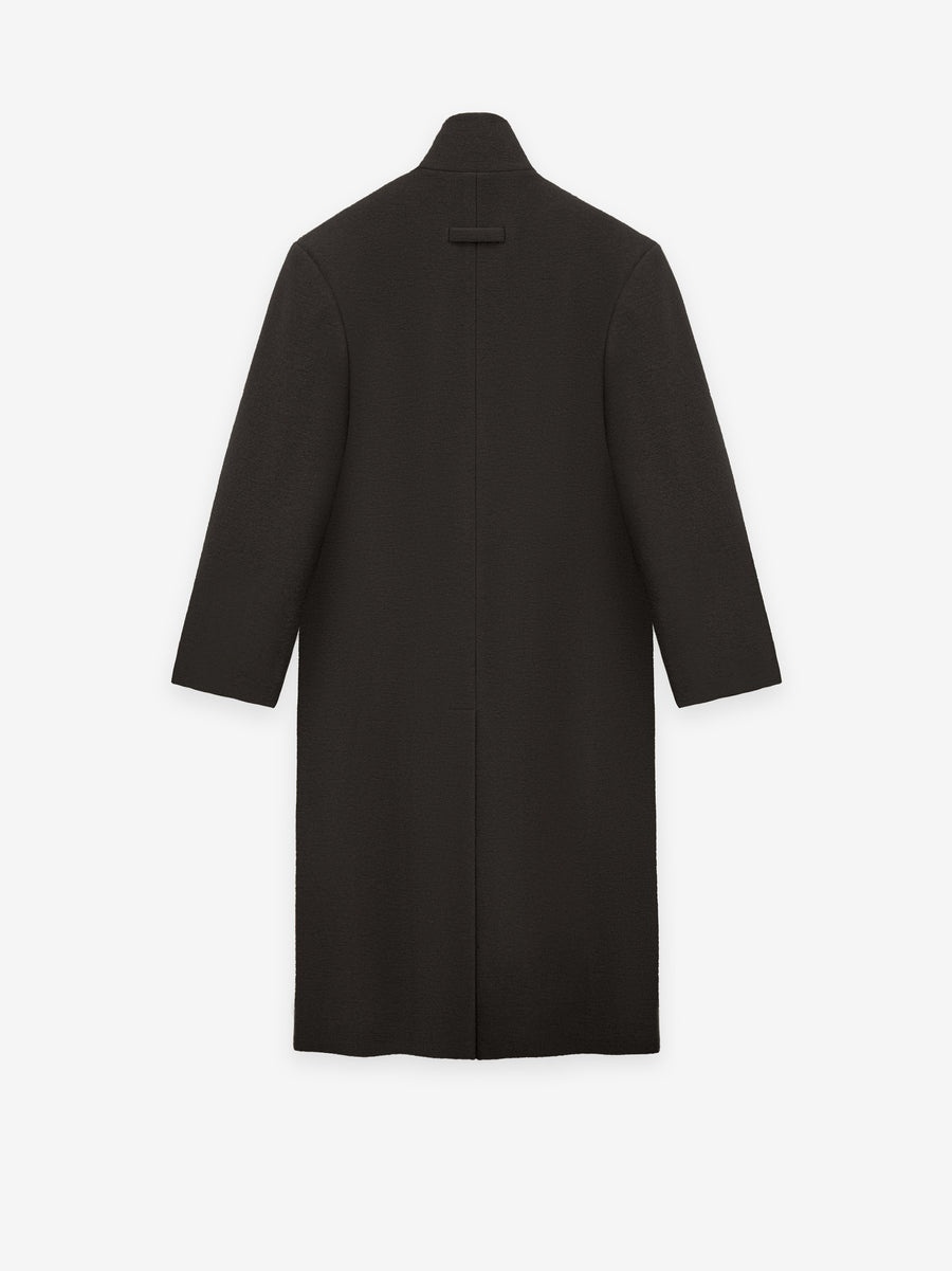 Boiled Wool Stand Collar Overcoat - 2