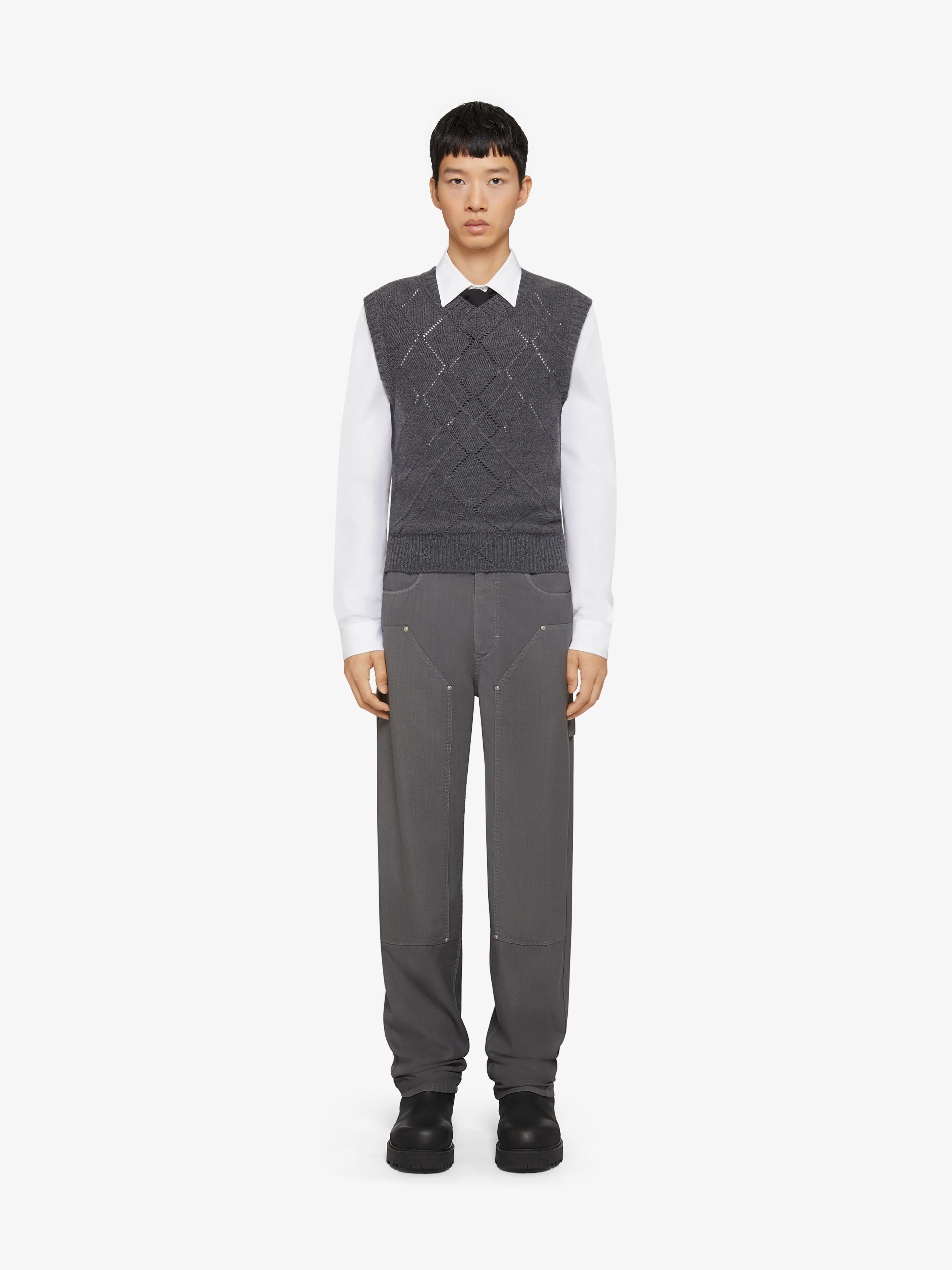 CROPPED SWEATER IN WOOL - 2