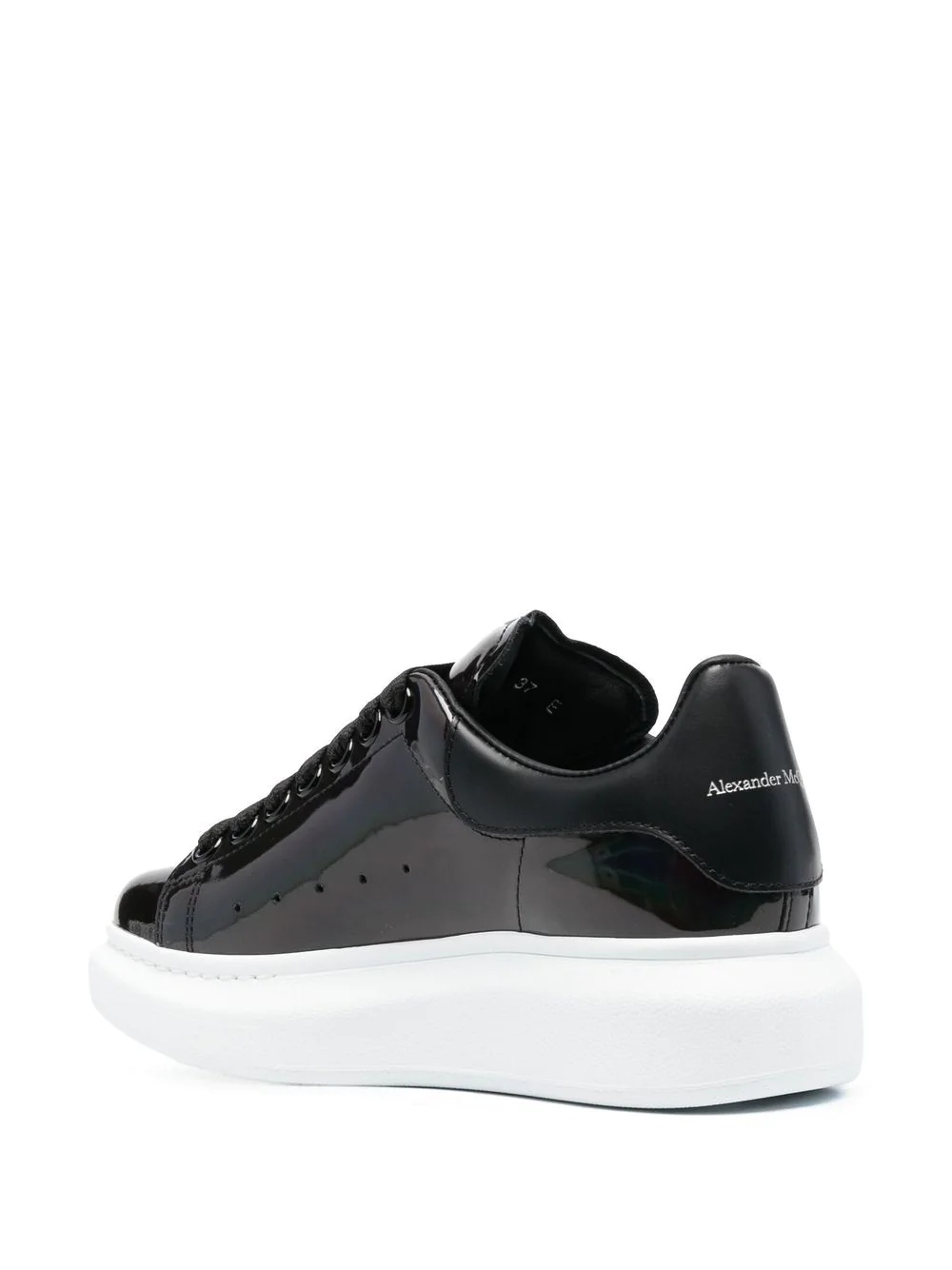 patent-leather low-top sneakers - 4