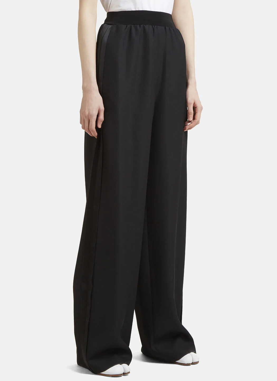 Long Flared Tuxedo Stripe Pants - 1