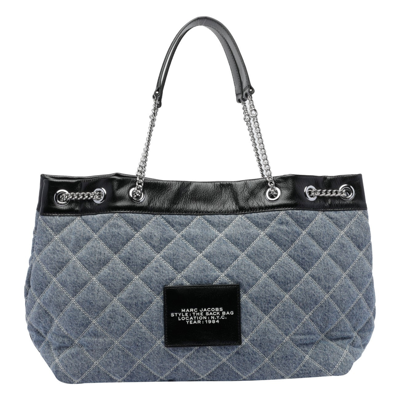 Marc Jacobs Women The Quilted Denim Chain Sack Bag Large - 3