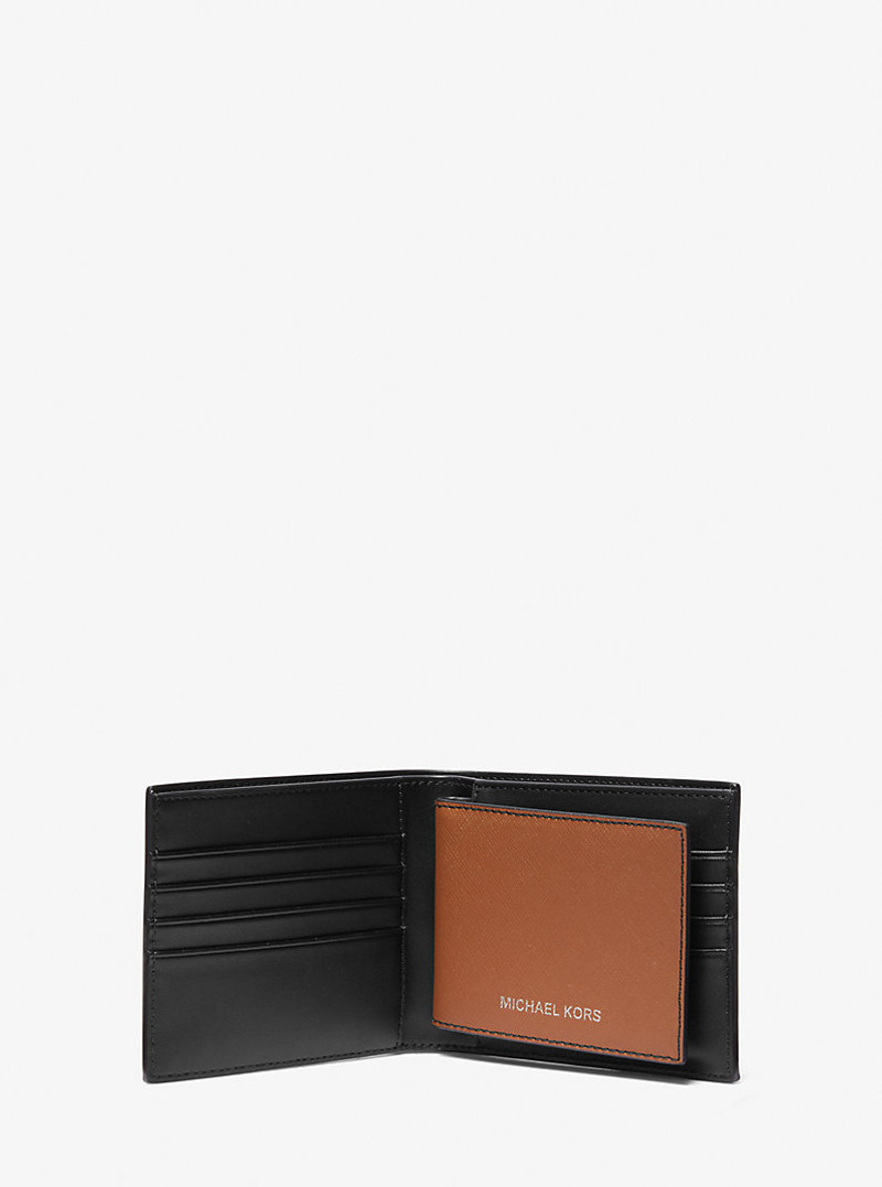 MICHAEL KORS Varick Saffiano Leather Billfold Wallet With Passcase outlook