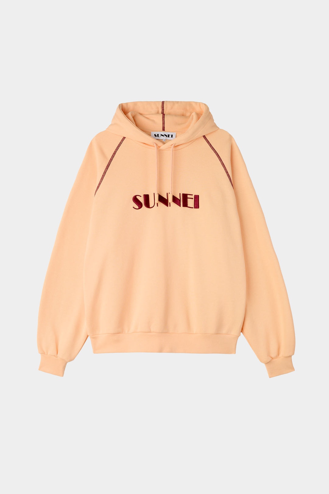 EMBROIDERED BIG LOGO HOODIE / powder pink - 2
