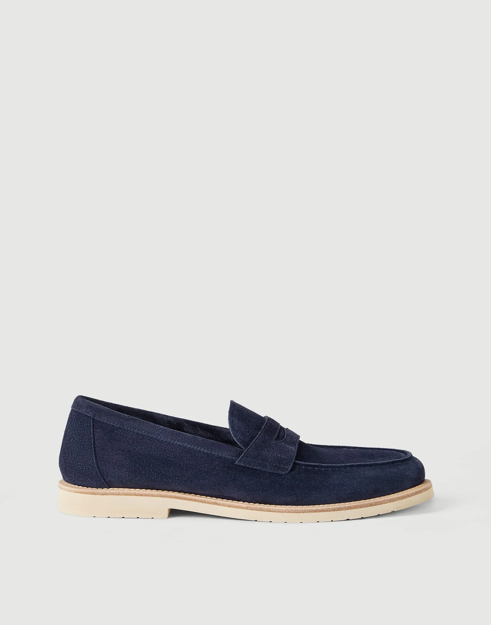 Reversed calfskin lightweight penny loafers - 1