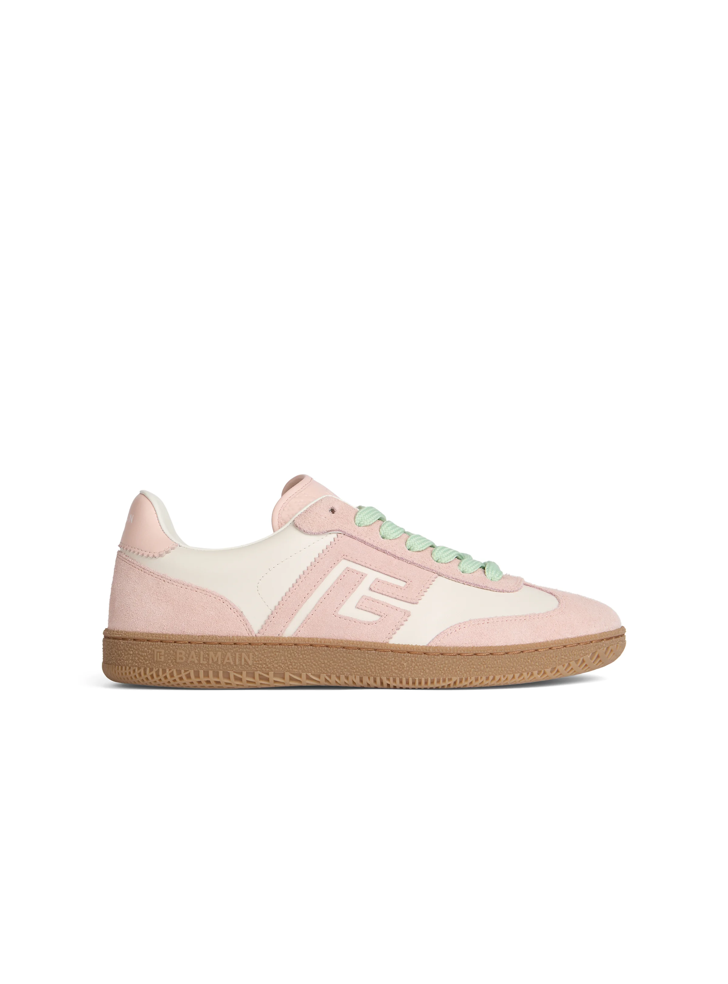 Balmain Swan trainers in smooth leather and suede - 1