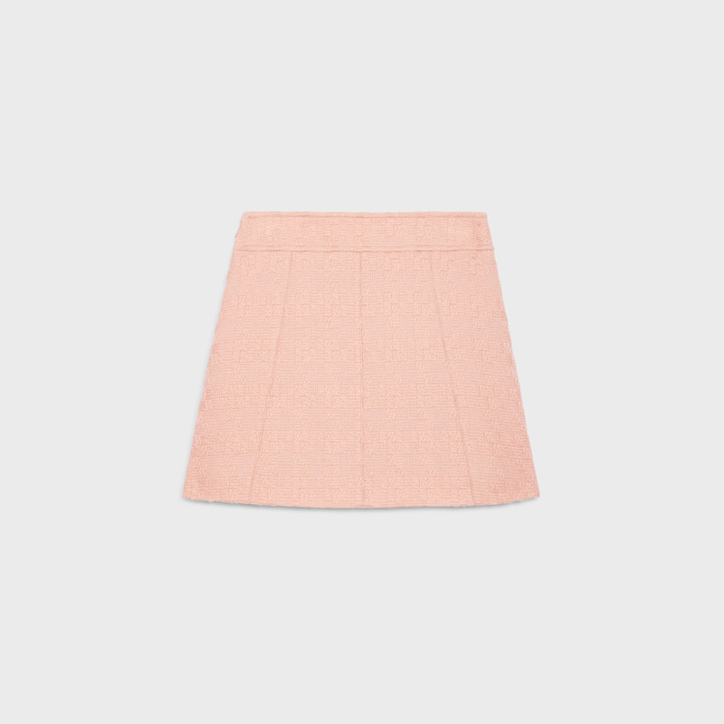 CELINE trapeze mini skirt in wool natté outlook