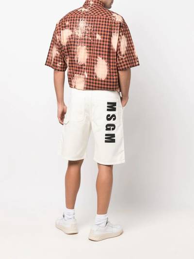 MSGM knee-length denim shorts outlook