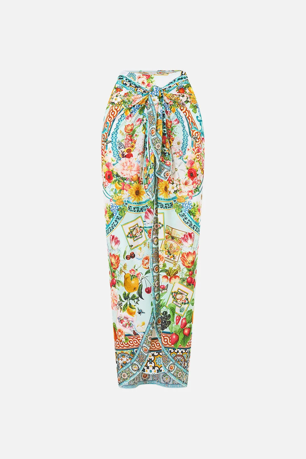 LAYERED LONG SARONG WITH TIE FRONT MAGIC OF THE MERCADO - 1