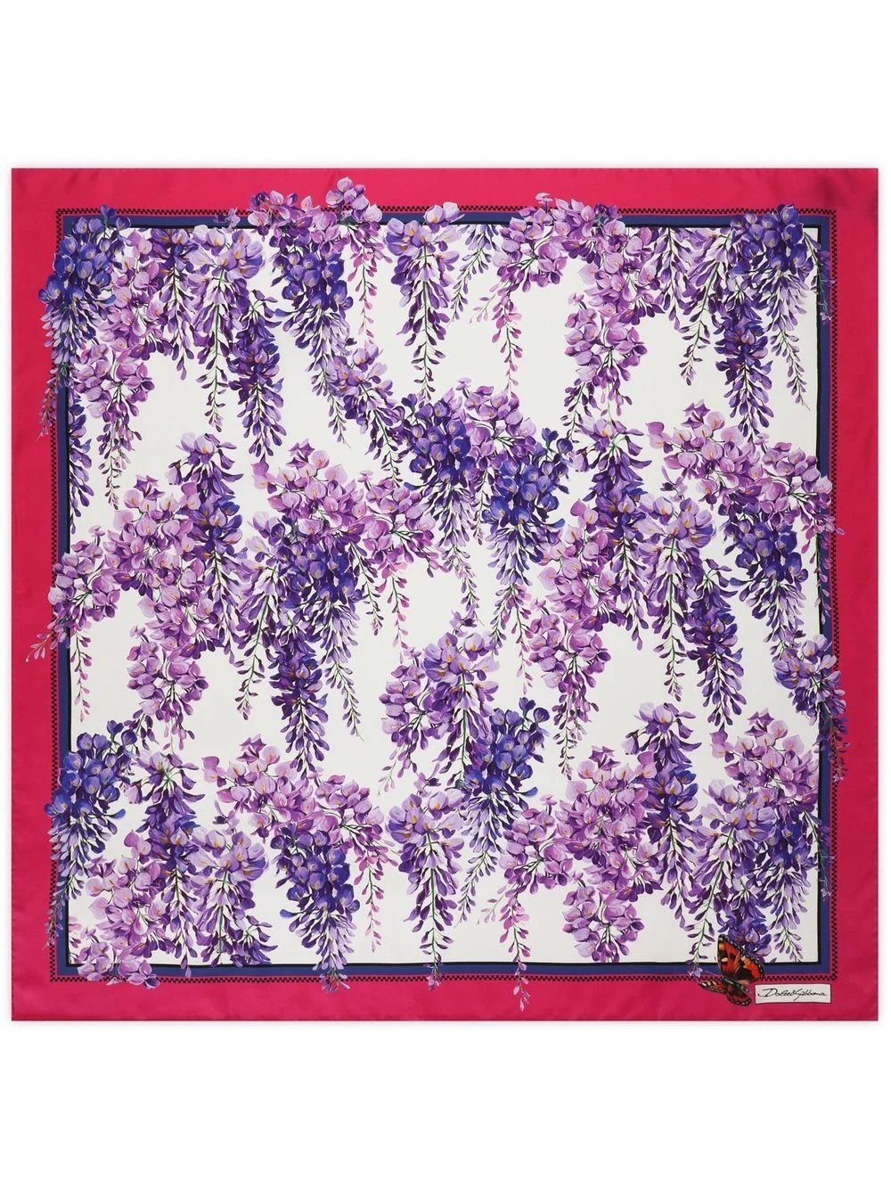 floral-print silk scarf - 1