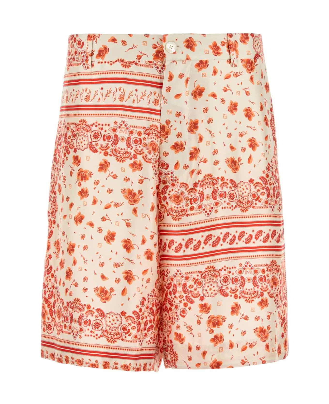 Printed Silk Bermuda Shorts - 1
