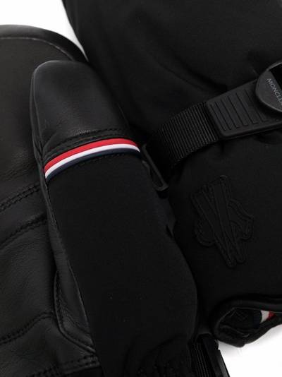 Moncler Grenoble leather-panel performance mittens outlook