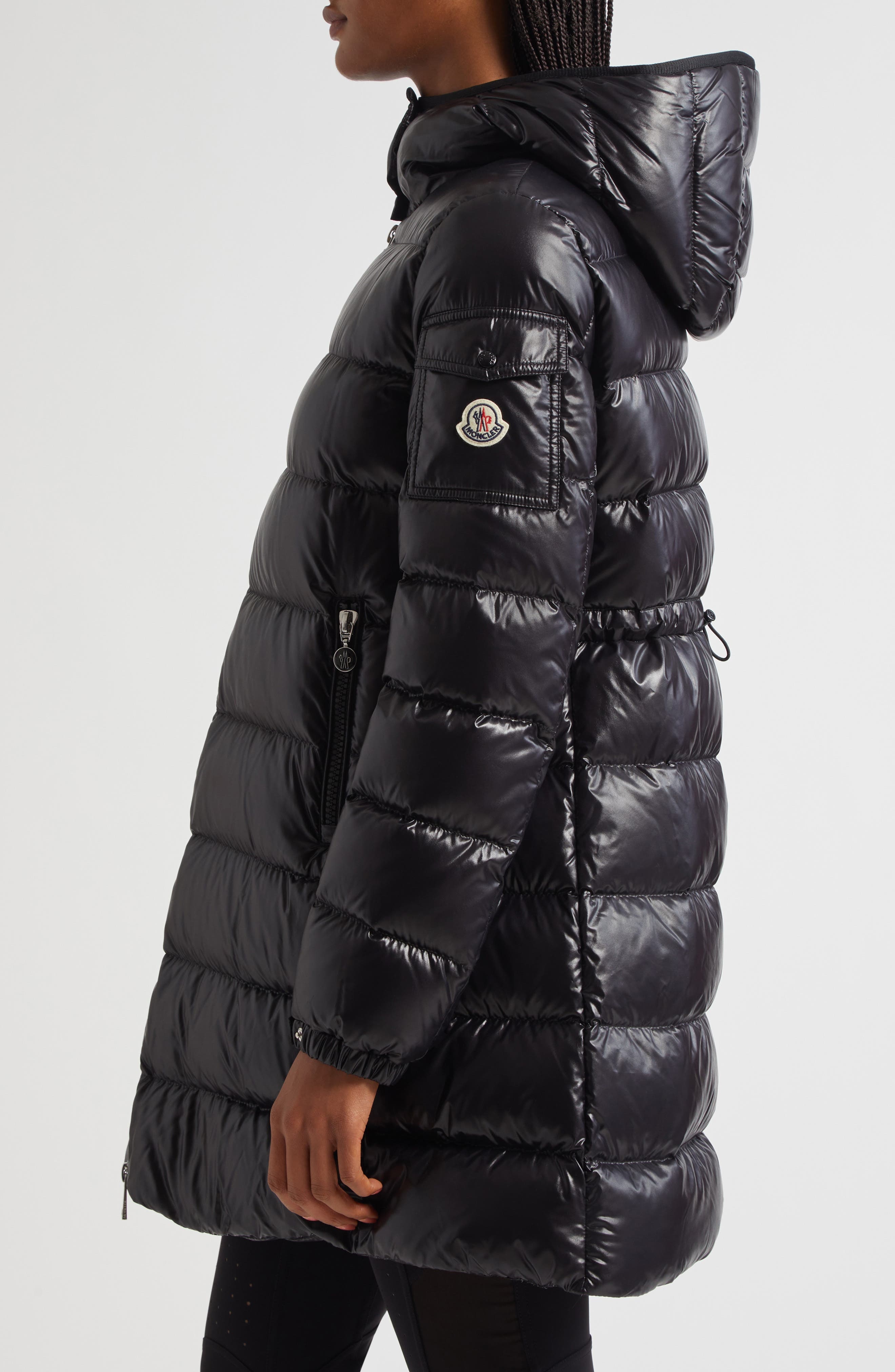 Moncler Courcelles Down Hooded Coat in Black at Nordstrom - 3