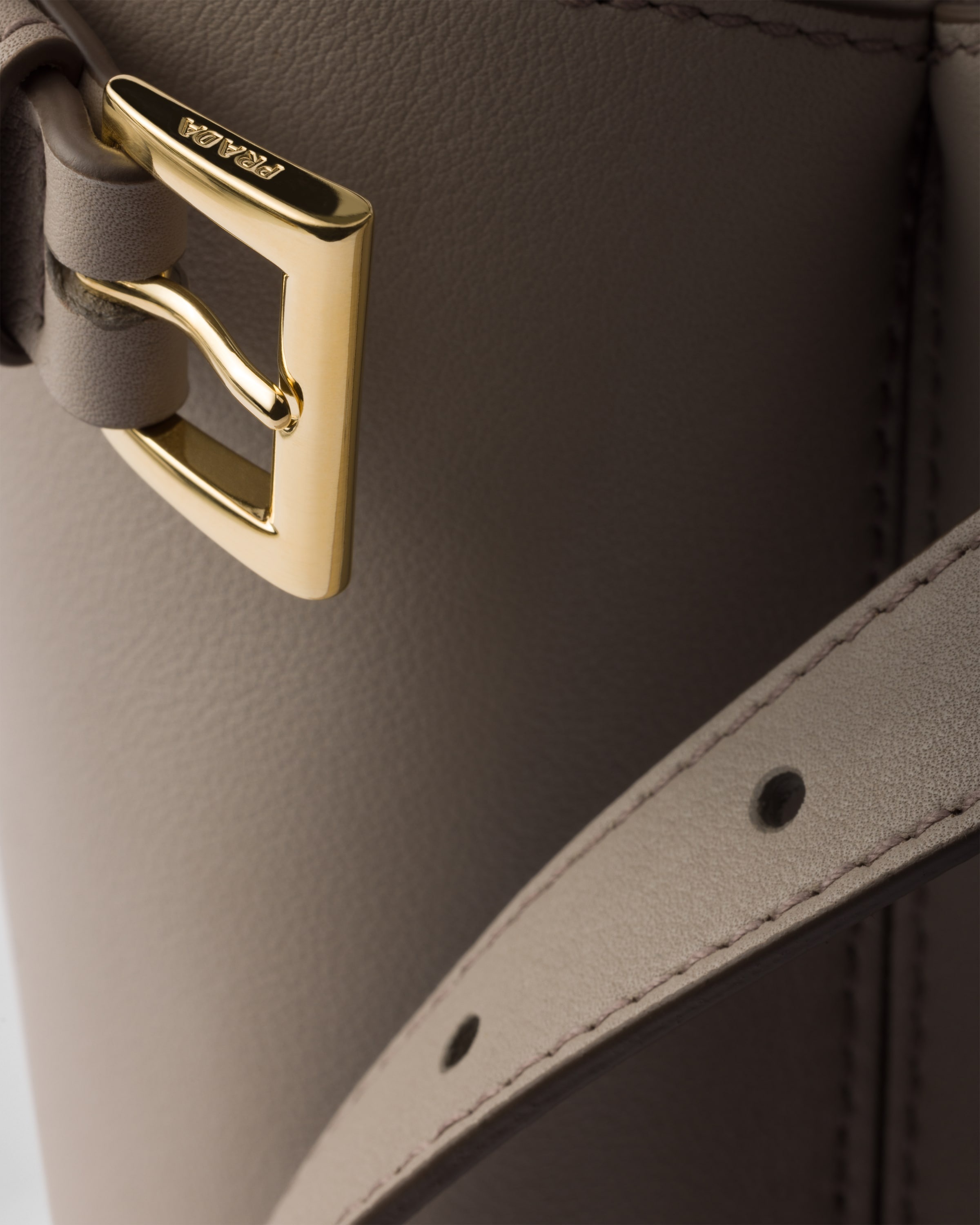 Prada Buckle medium leather handbag with double belt - 5