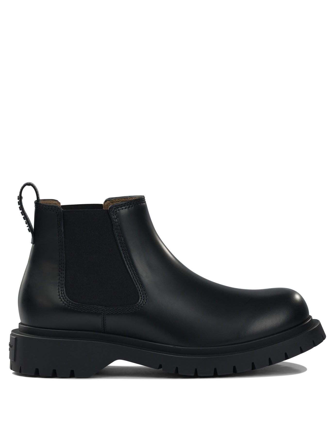 Leather Chelsea Ankle Boots Black - 1