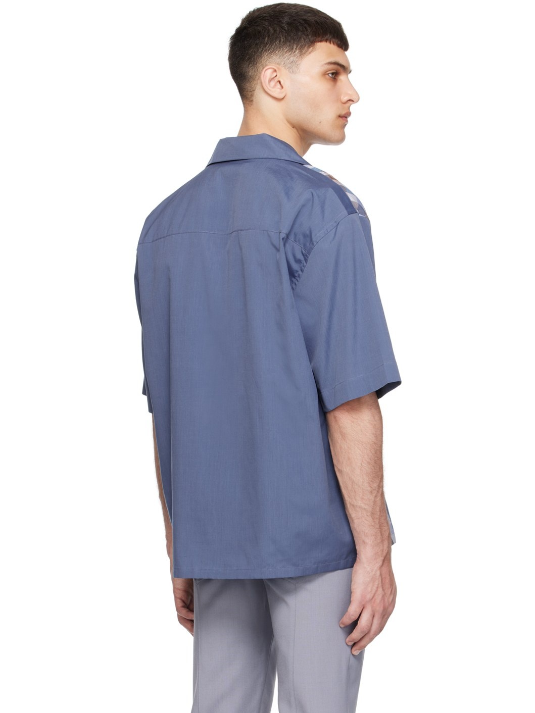 Navy Embroidered Shirt - 3