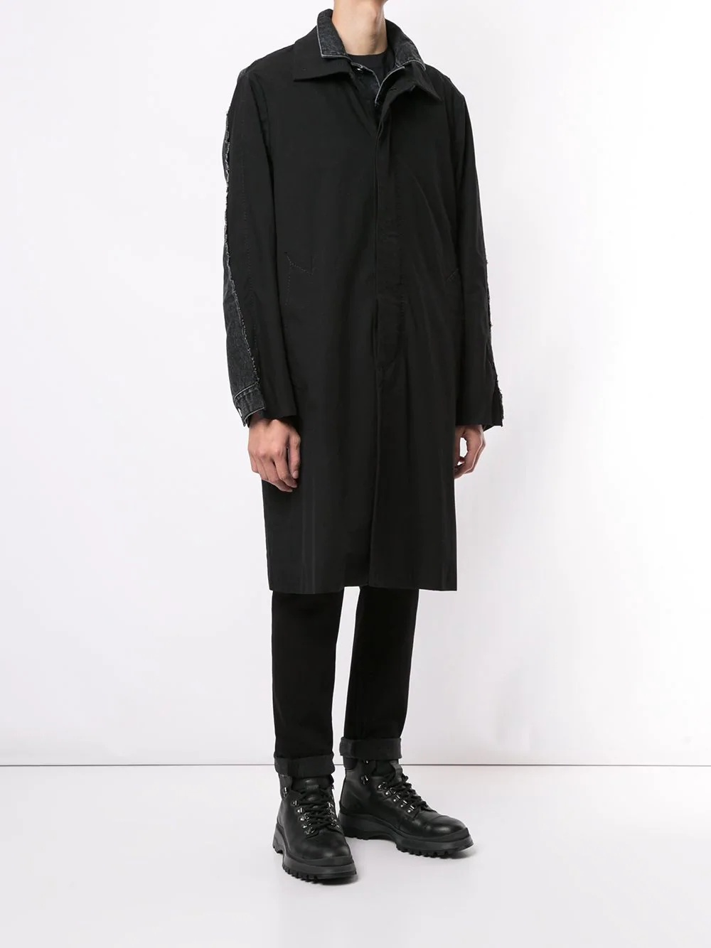 paneled midi coat  - 3