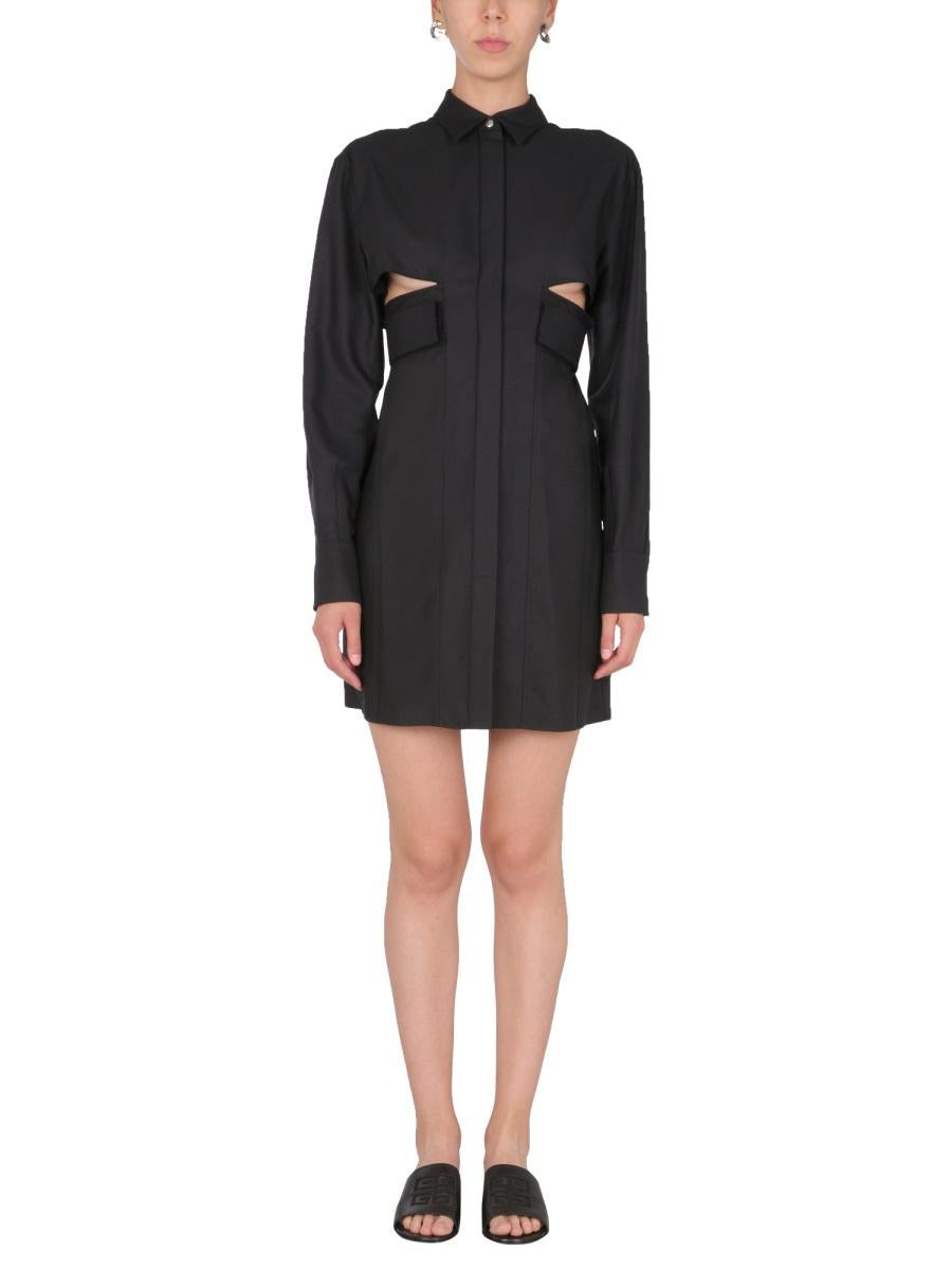 ワンピース GIVENCHY CHEMISIER WITH GRAPHIC INSERTS (BW215311T5_001) Givenchy Givenchy Chemisier With Graphic Inserts | baltini