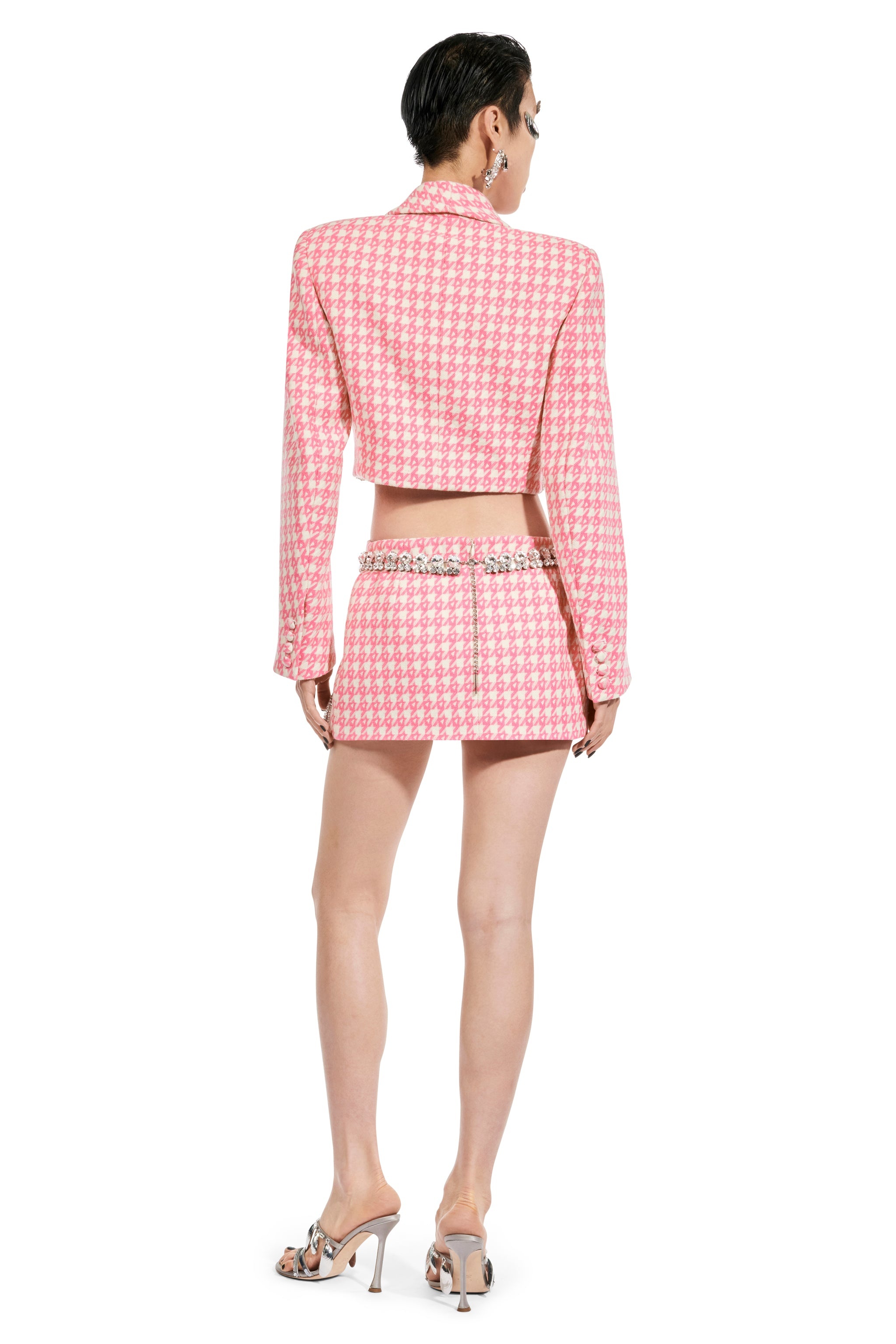 DECO BOW SLIT MINI SKIRT - 5