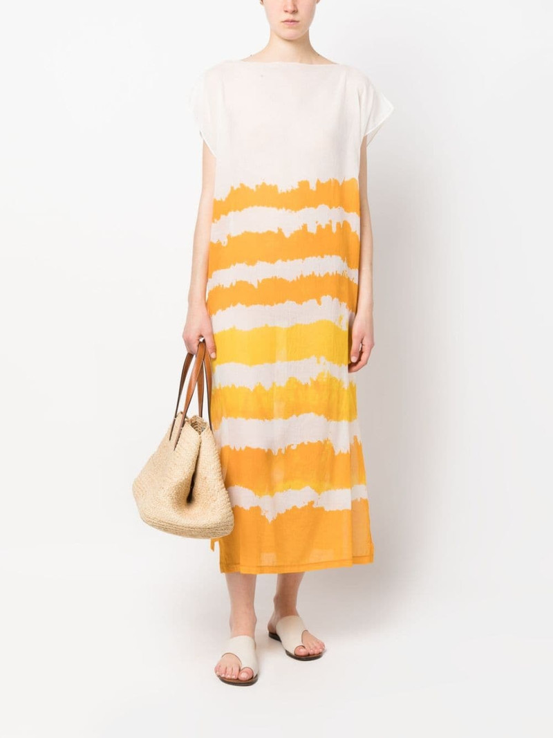 Faliero Sarti cap-sleeve cotton long dress outlook