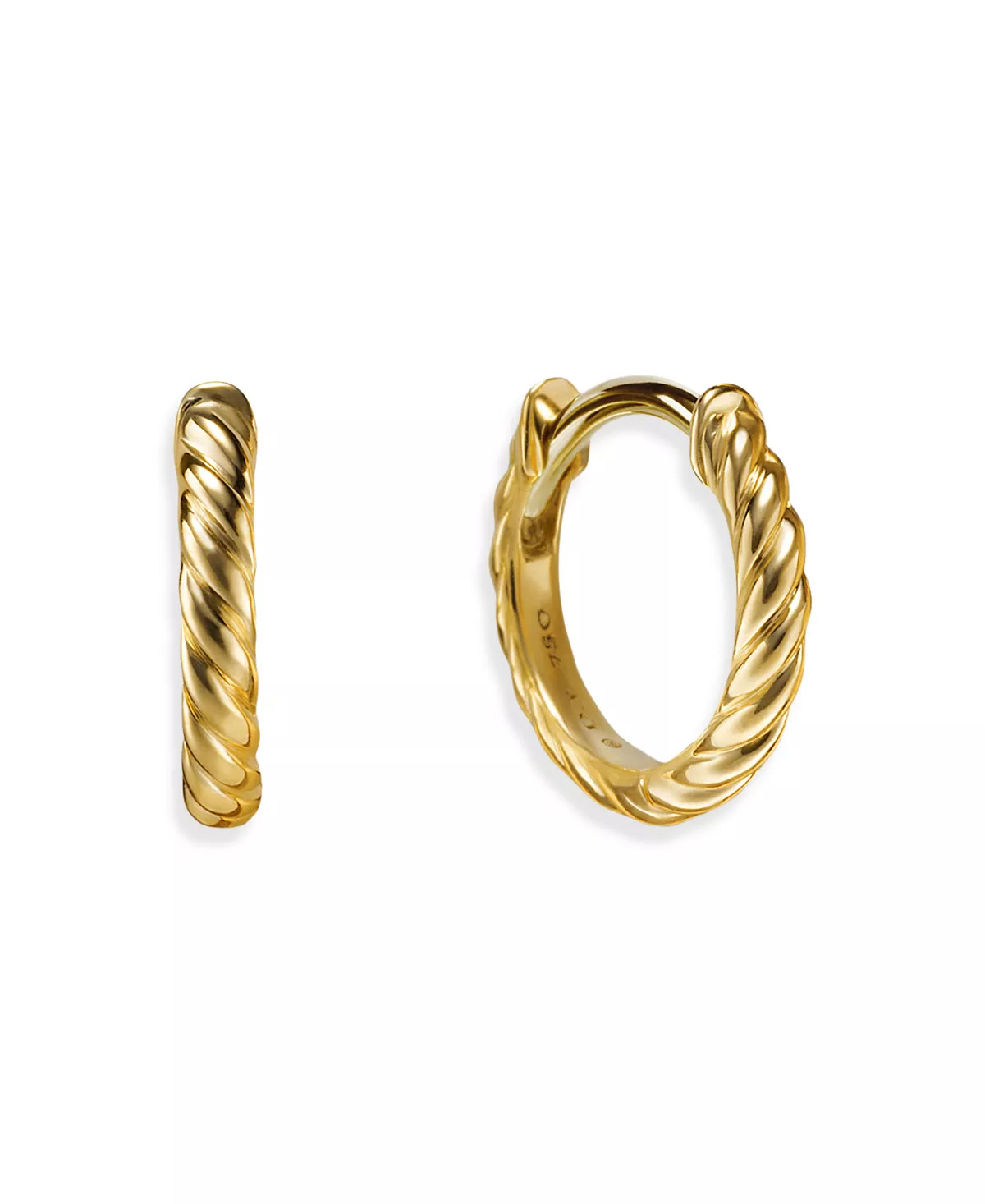 Sculpted Cable Micro Huggie Hoop Earrings, 10.7mm - 3