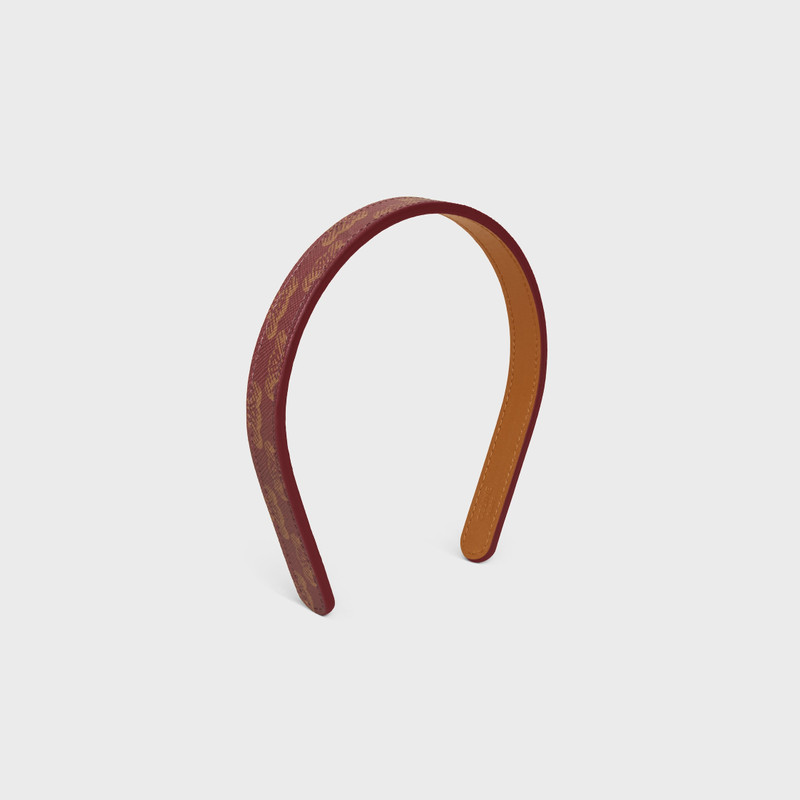 Celine TOILE TRIOMPHE THIN HEADBAND in Lambskin and Toile Triomphe 3