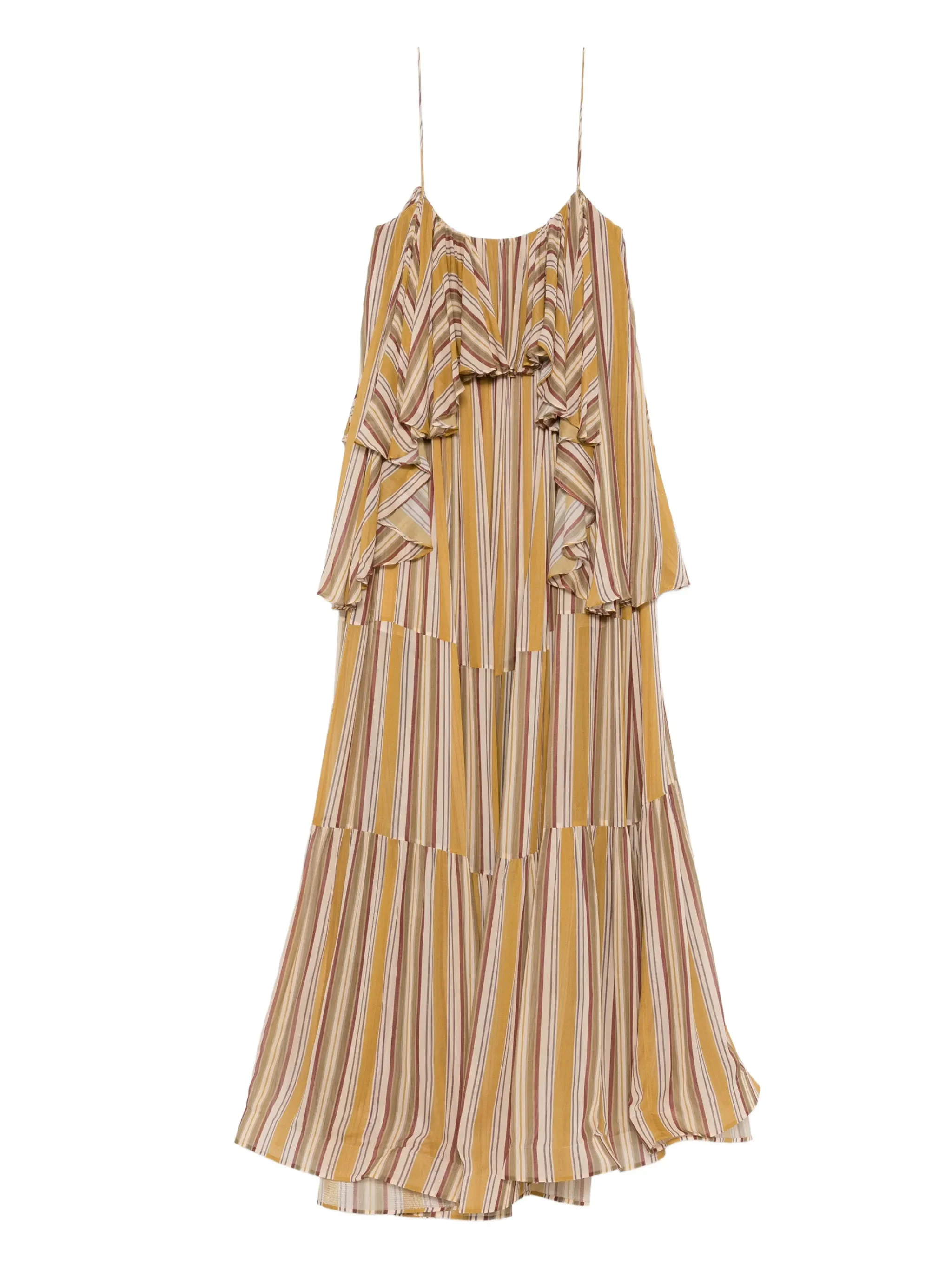 Rebellion ruffled striped maxi dress - 1