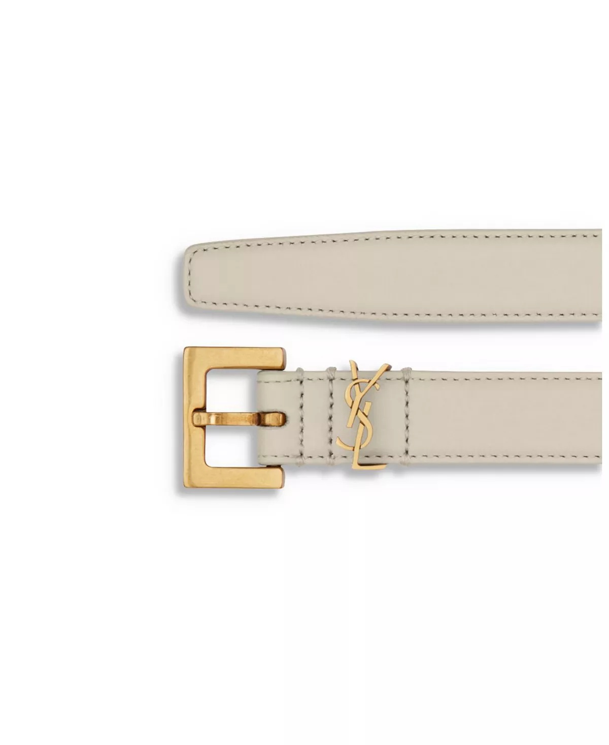 Cassandre Thin Belt with Square Buckle in Box Saint Laurent Leather - 2